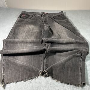 Y2K 2000s Southpole Red Tab Beyond Baggy Jeans 38x25 Raw Hems Hamilton Wide